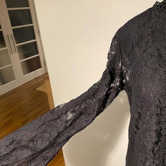 Woman Black dress from Lipsy long lace sleeve size 4 - Picture 6 of 10